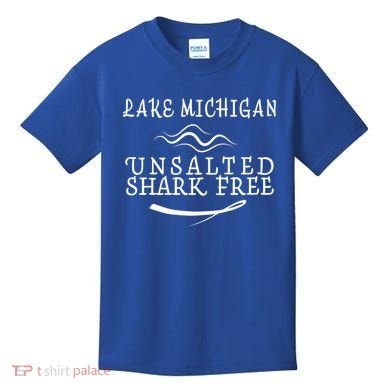 Lake Michigan Unsalted Shark Free Kids T-Shirt