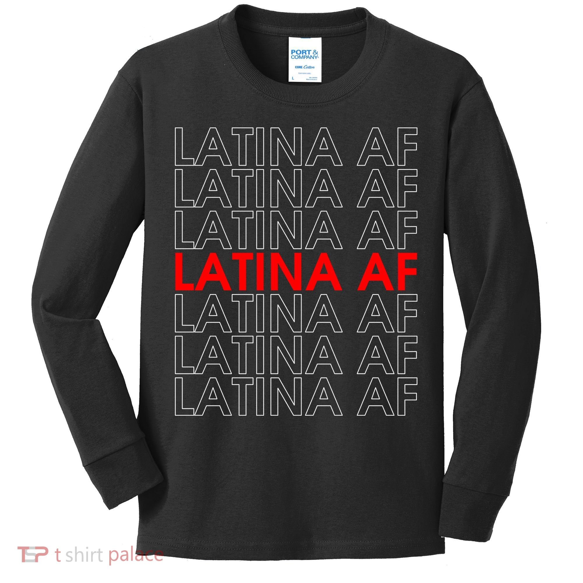 Latina Af Kids Long Sleeve Shirt