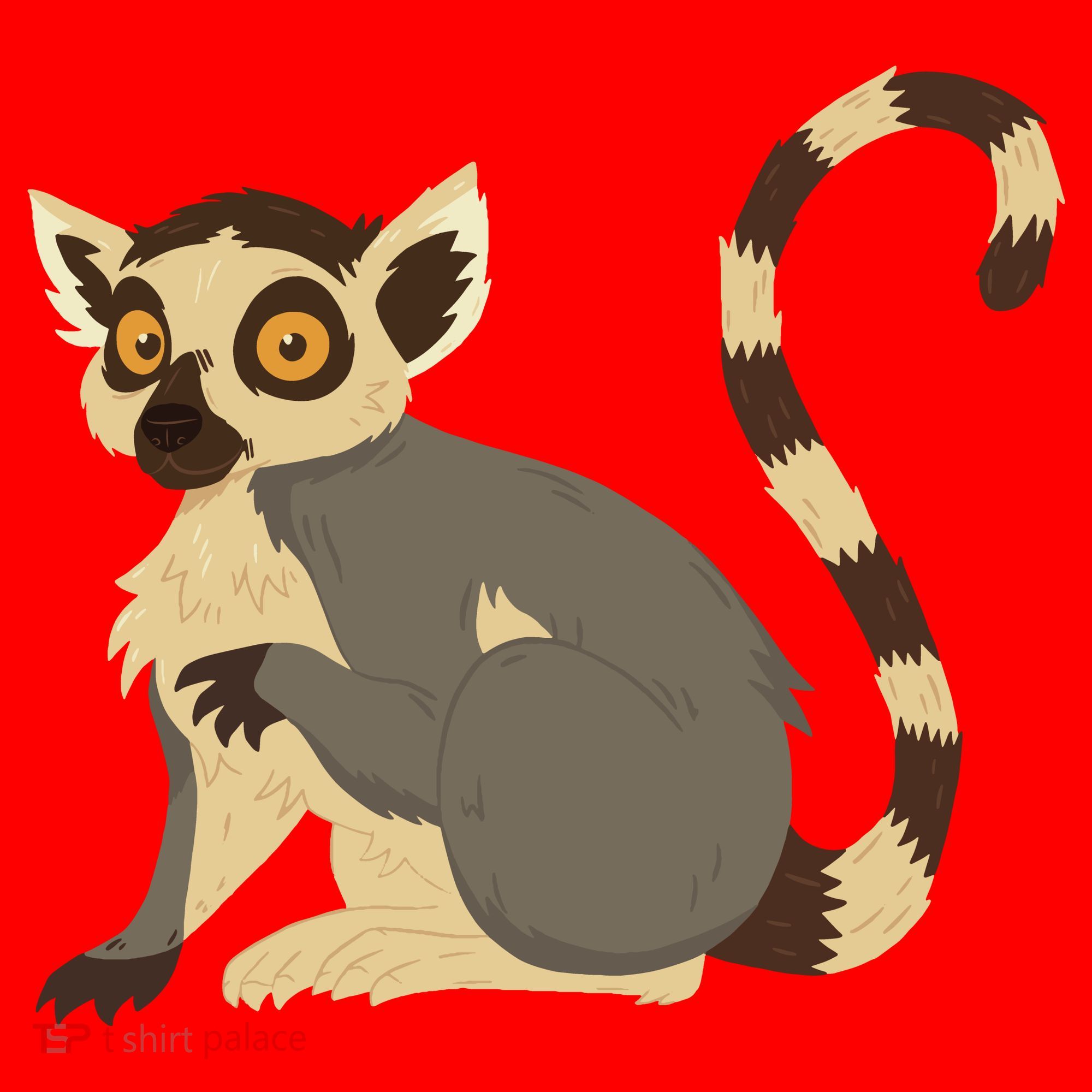 Lemur Animal Santa Hat