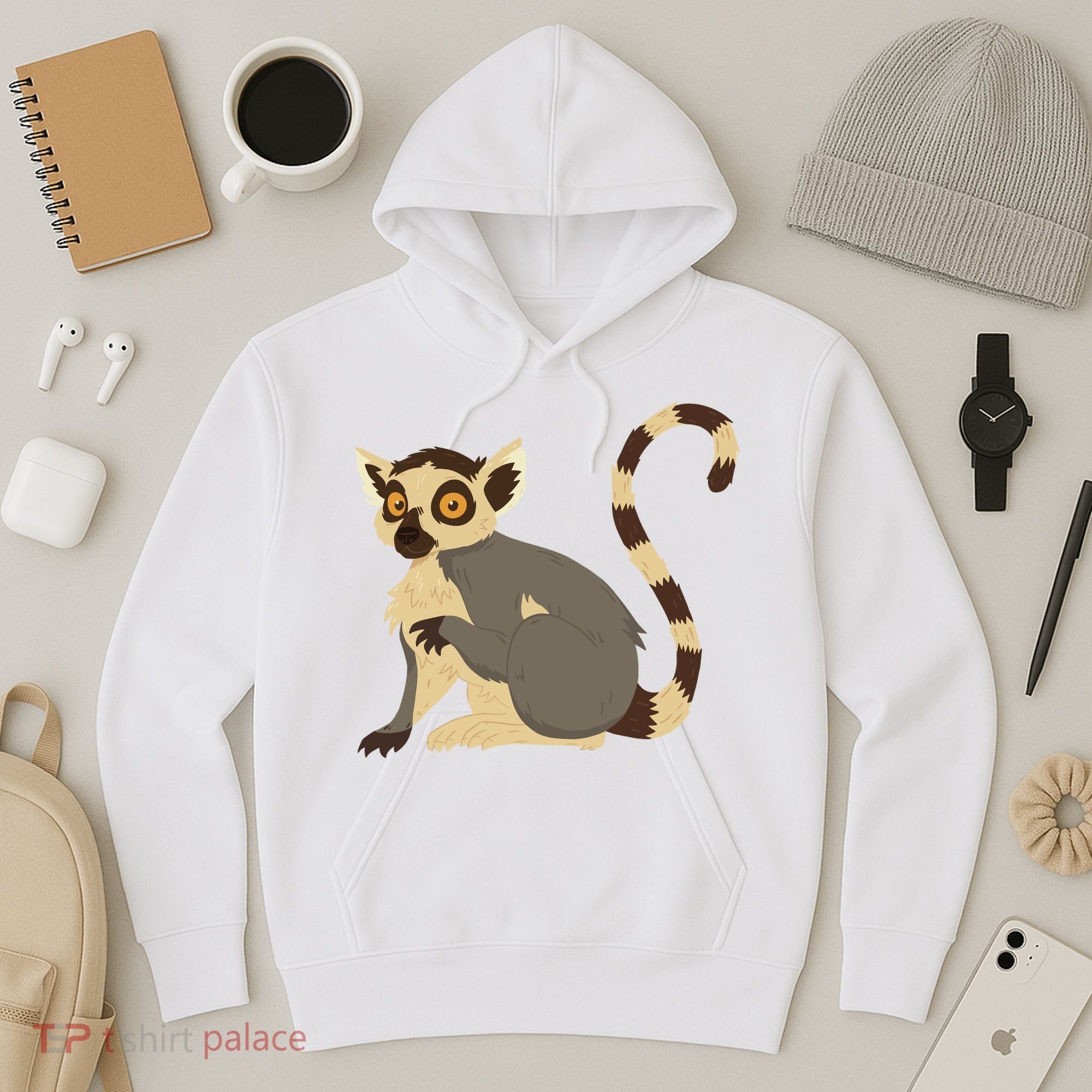 Lemur Animal Hoodie