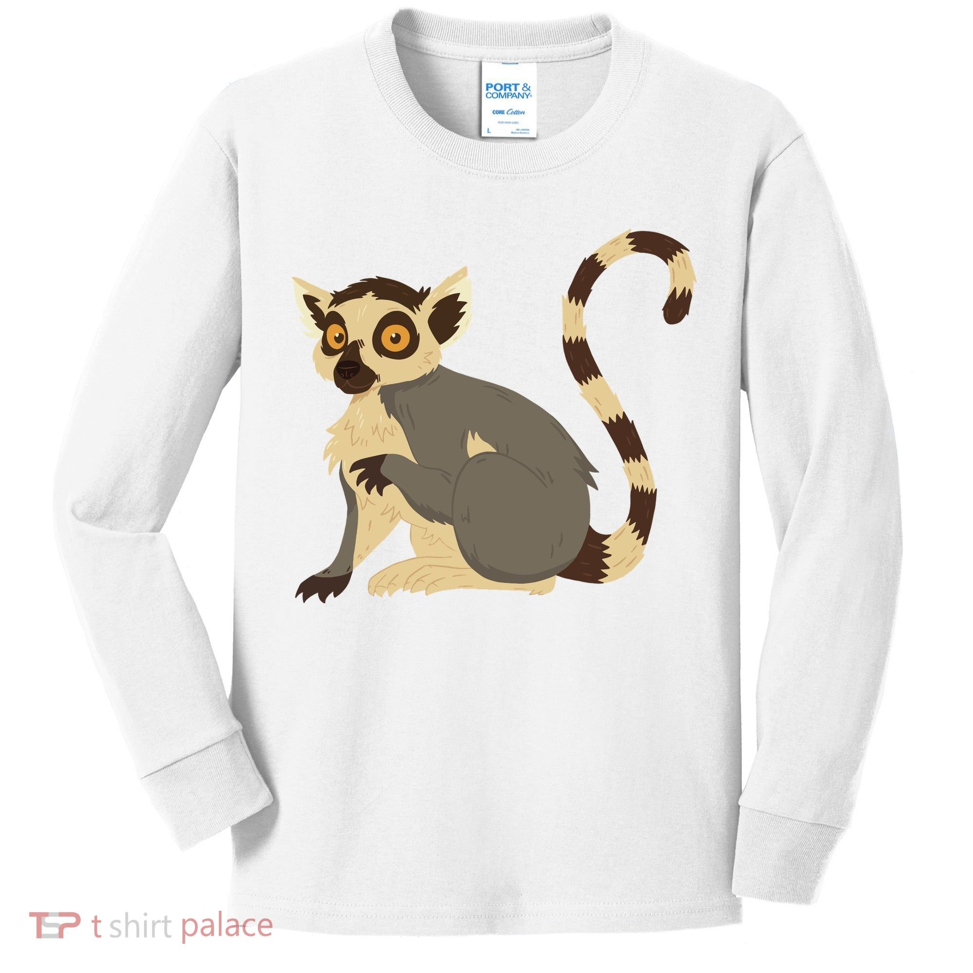 Lemur Animal Kids Long Sleeve Shirt