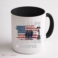 Live A Life Worth Their Sacrifice Gift Veterans Day Gift Coffee Mug thumb 1