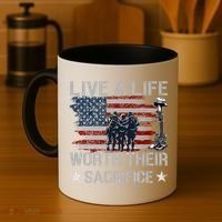 Live A Life Worth Their Sacrifice Gift Veterans Day Gift Coffee Mug thumb 4