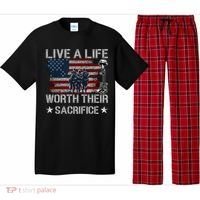 Live A Life Worth Their Sacrifice Gift Veterans Day Gift Pajama Set thumb 0