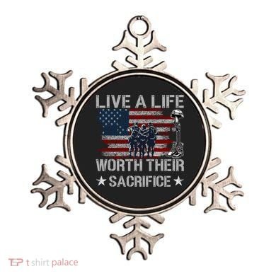 Live A Life Worth Their Sacrifice Gift Veterans Day Gift Ornament