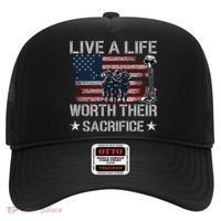 Live A Life Worth Their Sacrifice Gift Veterans Day Gift Hat thumb 0