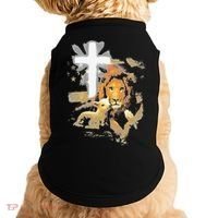 Lion And Lamb Cross Jesus Christ Doggie Tank thumb 0
