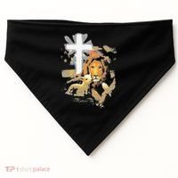 Lion And Lamb Cross Jesus Christ USA-Made Doggie Bandana thumb 0