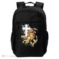 Lion And Lamb Cross Jesus Christ Backpack thumb 0