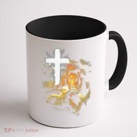Lion And Lamb Cross Jesus Christ Coffee Mug thumb 1