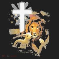 Lion And Lamb Cross Jesus Christ Beanie thumb 2