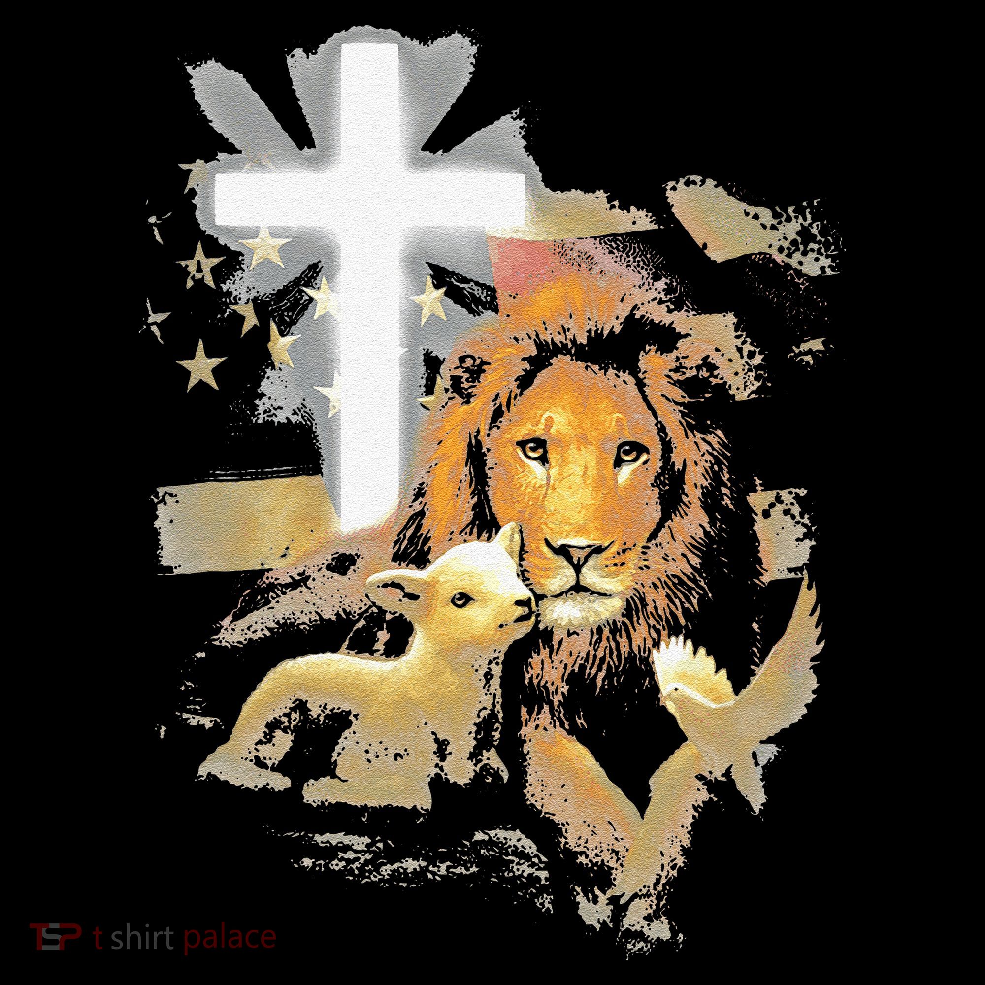 Lion And Lamb Cross Jesus Christ Women's Hoodie