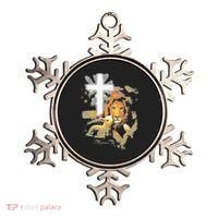 Lion And Lamb Cross Jesus Christ Ornament thumb 0