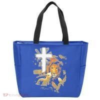 Lion And Lamb Cross Jesus Christ Tote Bag thumb 0