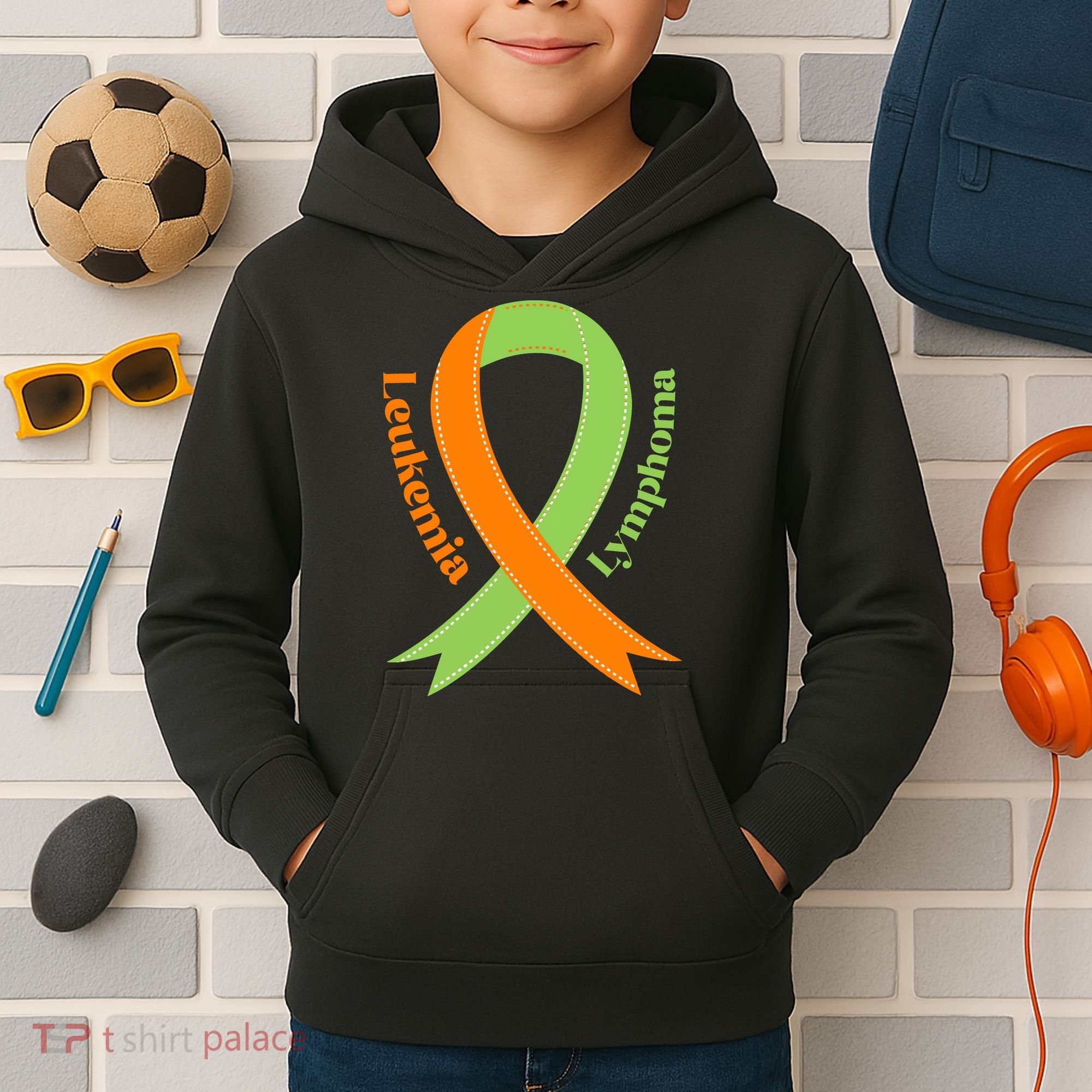 Leukemia And Lymphoma Awareness Kids Hoodie