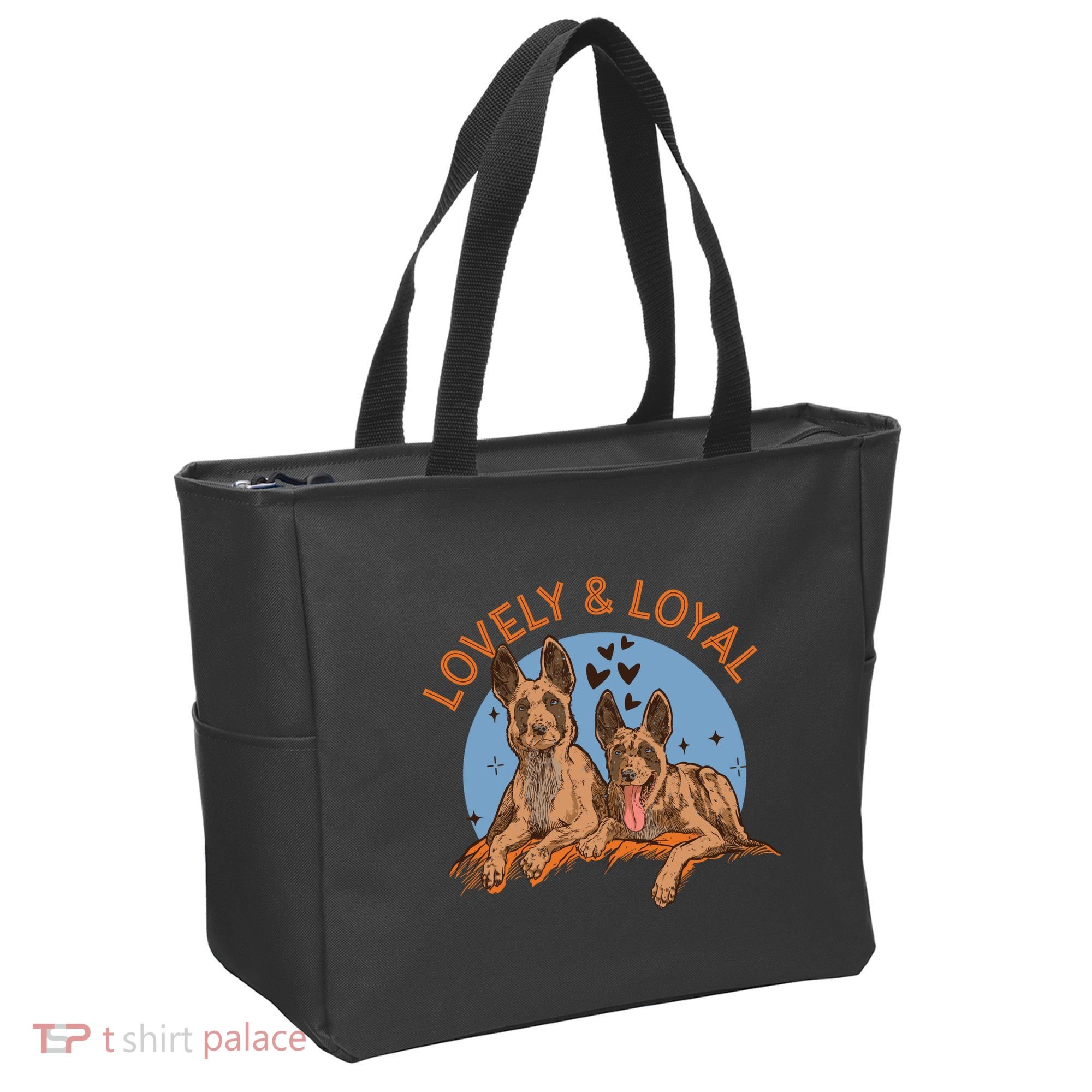 Lovely And Loyal Dog Tote Bag