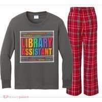 Librarian Assistant Library Kids Long Sleeve Plaid Pajama Set thumb 0