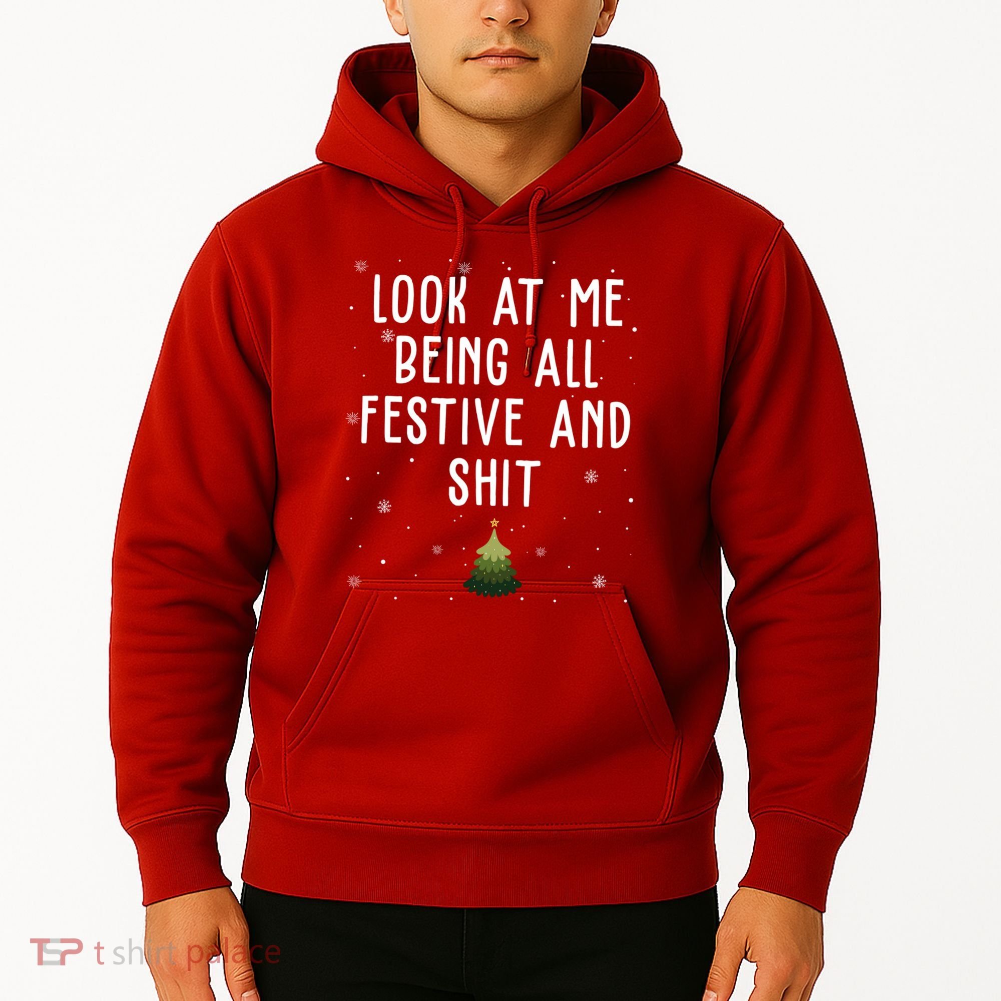 Look At Me Being All Festive And Shit Holiday Hoodie