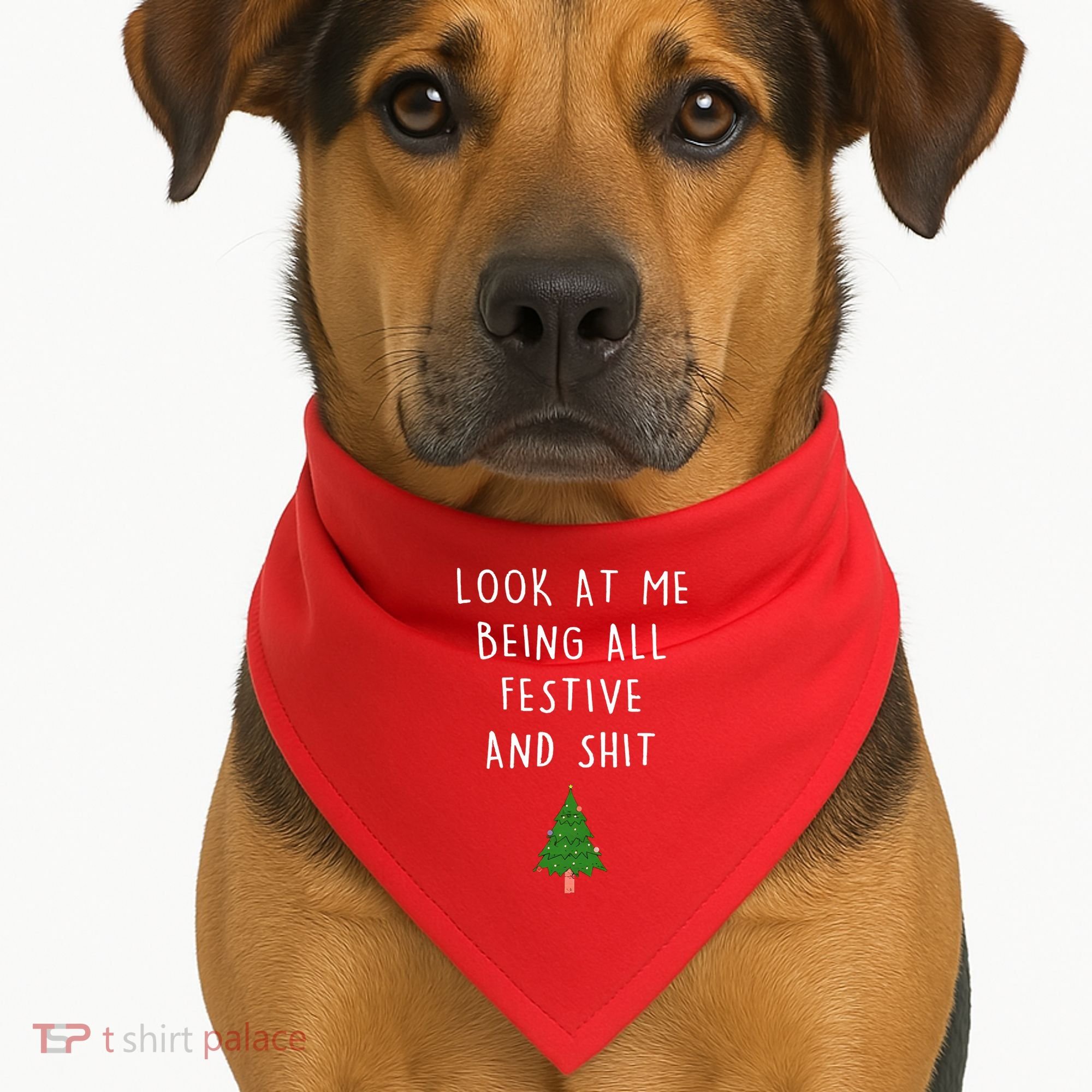 Look At Me Being All Festive And Shit USA-Made Doggie Bandana