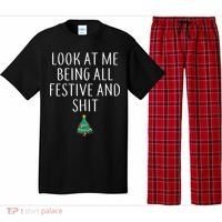 Look At Me Being All Festive And Shits Humorous Xmas Pajama Set thumb 0