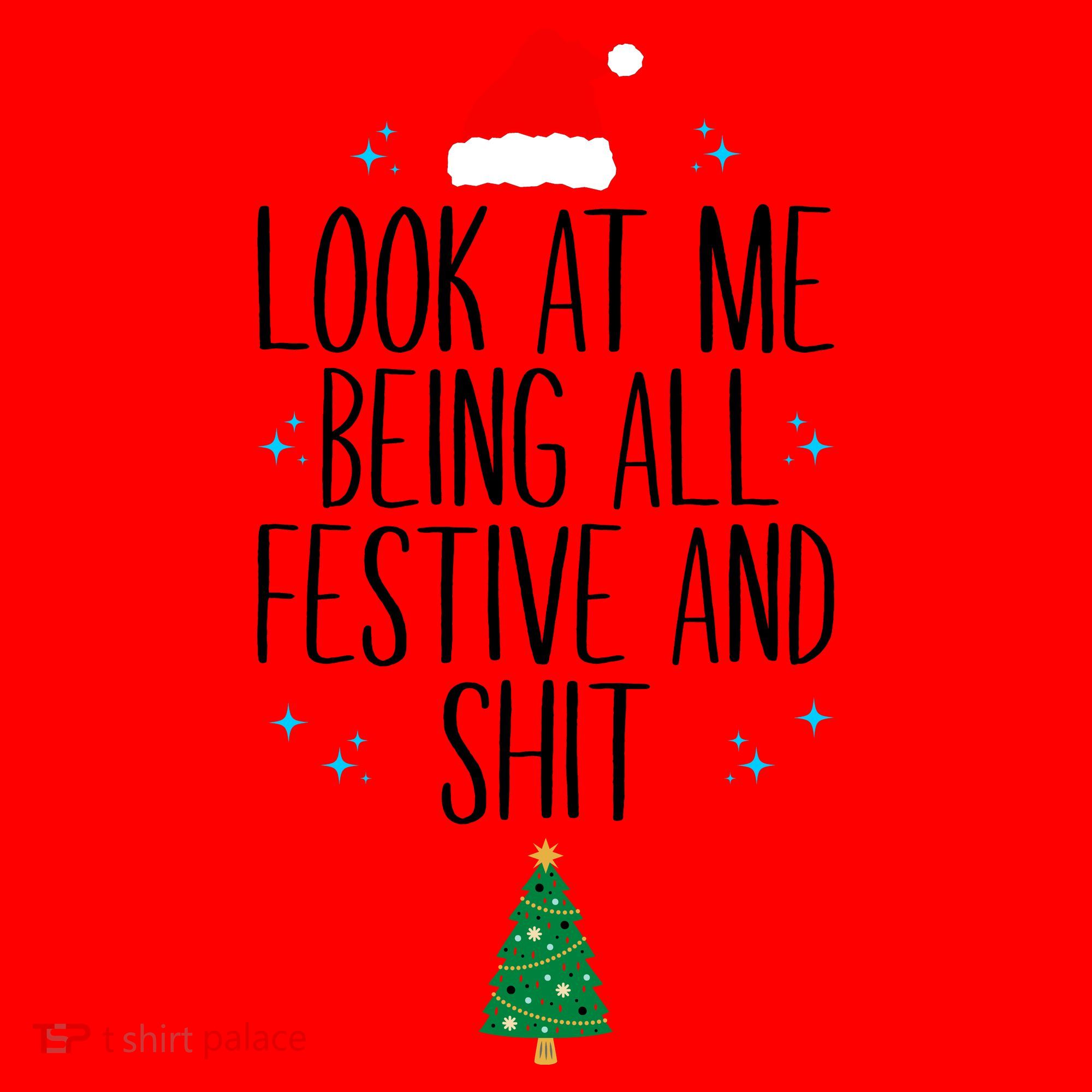 Look At Me Being All Festive And Shit Funny Xmas 2023 Santa Hat
