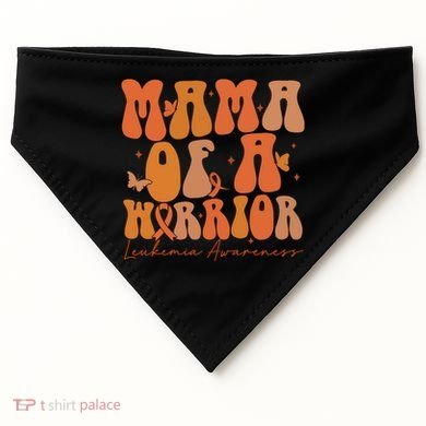 Leukemia Awareness Mama Of A Warrior USA-Made Doggie Bandana