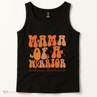 Leukemia Awareness Mama Of A Warrior Tank Top thumb 2