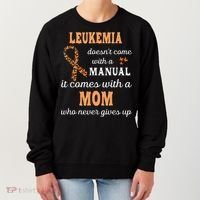 Leukemia Awareness Mom Support Leukemia Warrior Women's Sweatshirt thumb 0