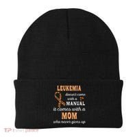 Leukemia Awareness Mom Support Leukemia Warrior Beanie thumb 0