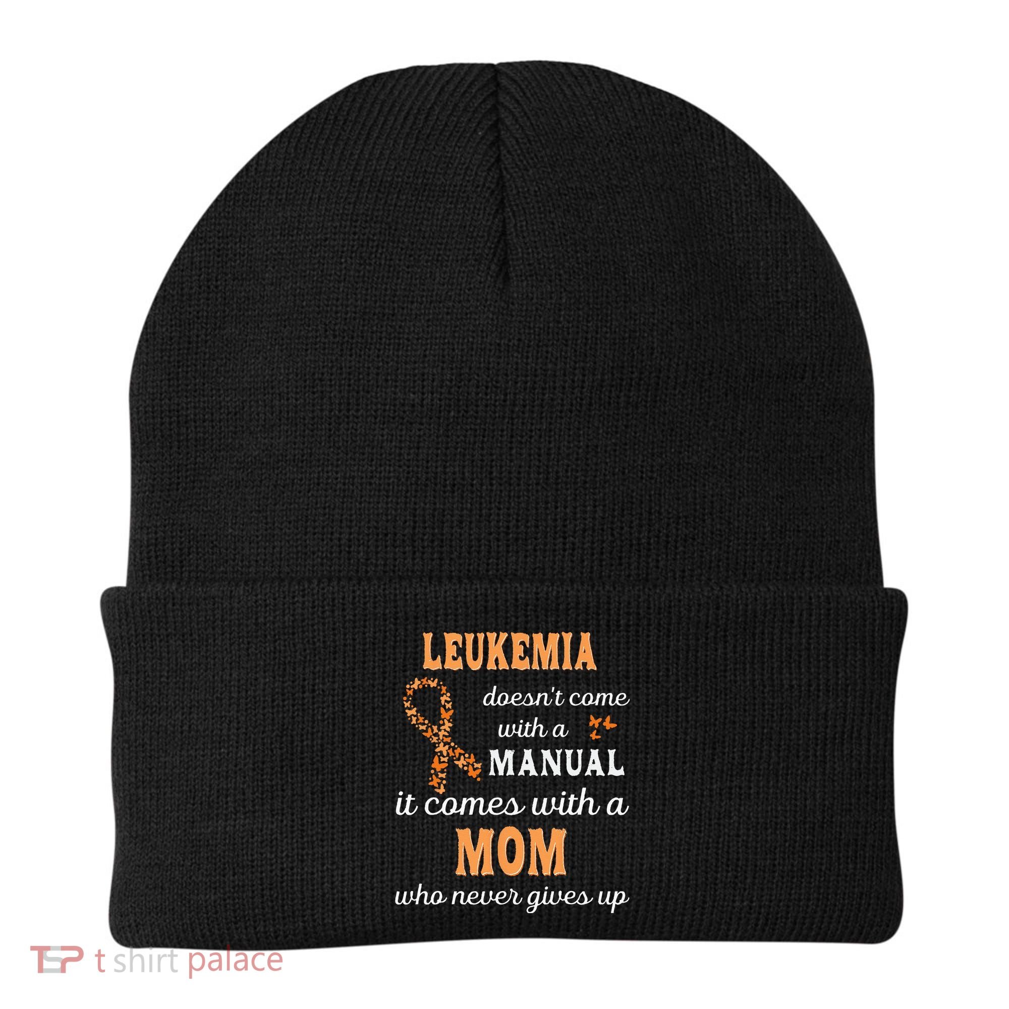Leukemia Awareness Mom Support Leukemia Warrior Beanie