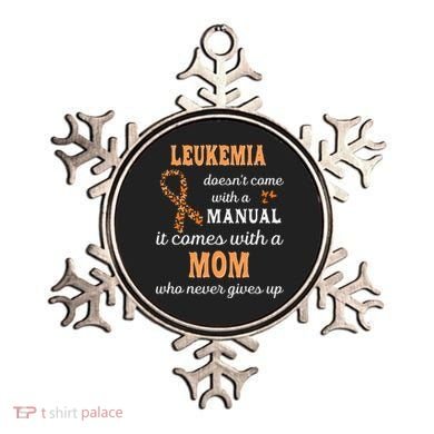 Leukemia Awareness Mom Support Leukemia Warrior Ornament
