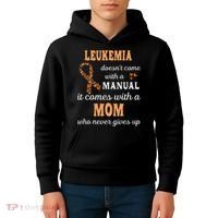 Leukemia Awareness Mom Support Leukemia Warrior Kids Hoodie thumb 4