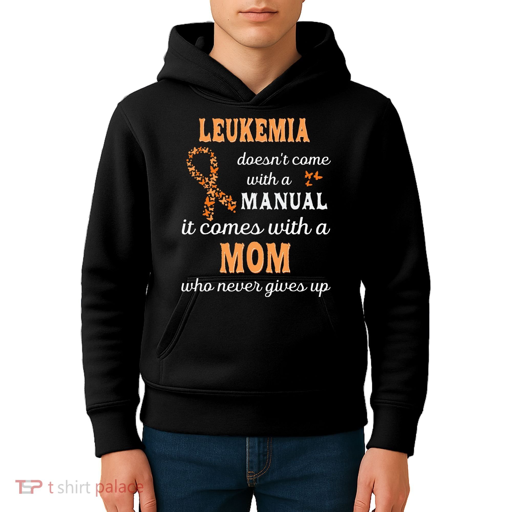 Leukemia Awareness Mom Support Leukemia Warrior Kids Hoodie