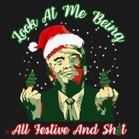 Look At Me Being All Festive Funny Trump Christmas Women's Hoodie thumb 2