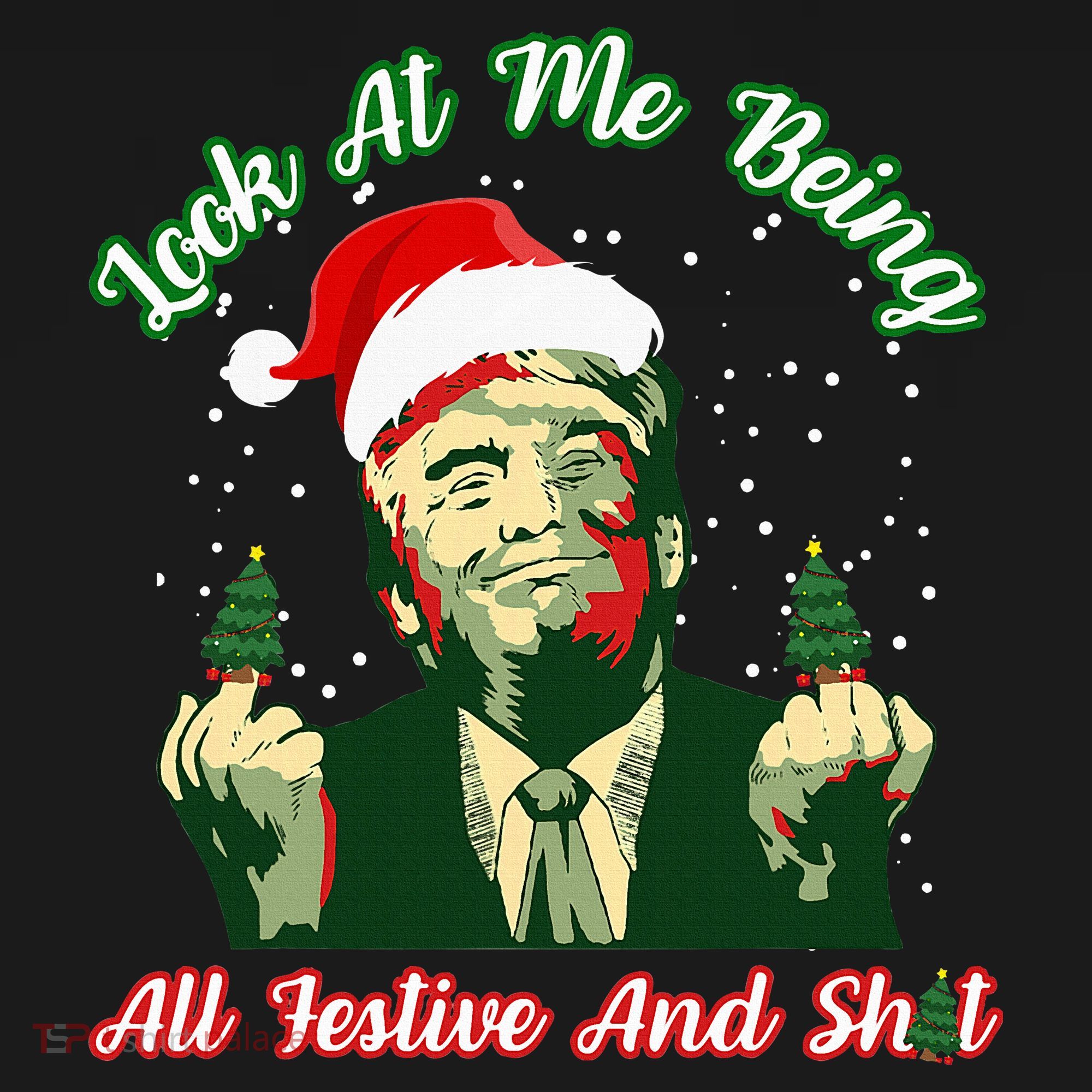 Look At Me Being All Festive Funny Trump Christmas Women's Hoodie
