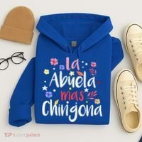 La Abuela Mas Chingona Spanish Grandma Floral Gift Hoodie thumb 4