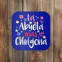 La Abuela Mas Chingona Spanish Grandma Floral Gift Coaster thumb 0