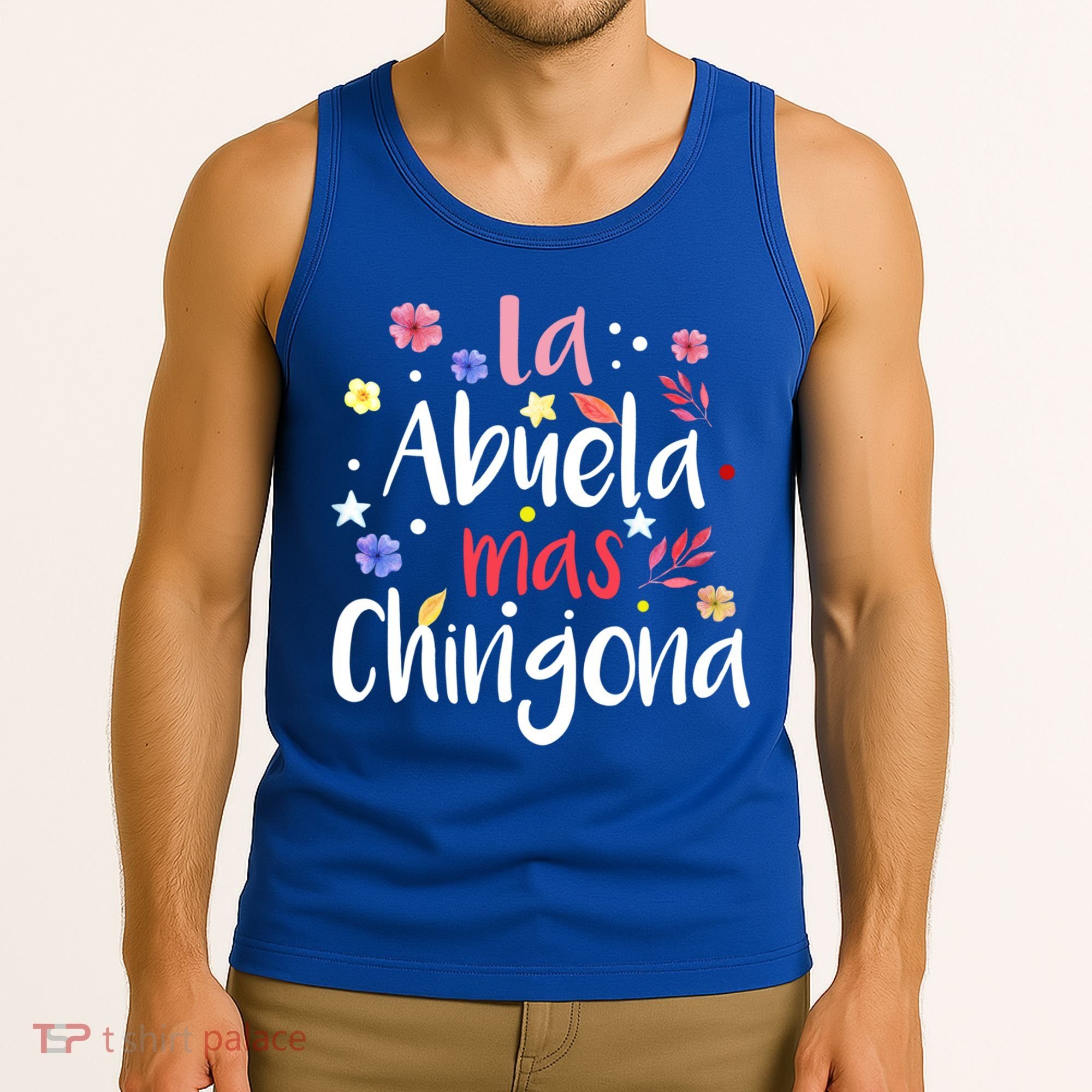 La Abuela Mas Chingona Spanish Grandma Floral Gift Tank Top