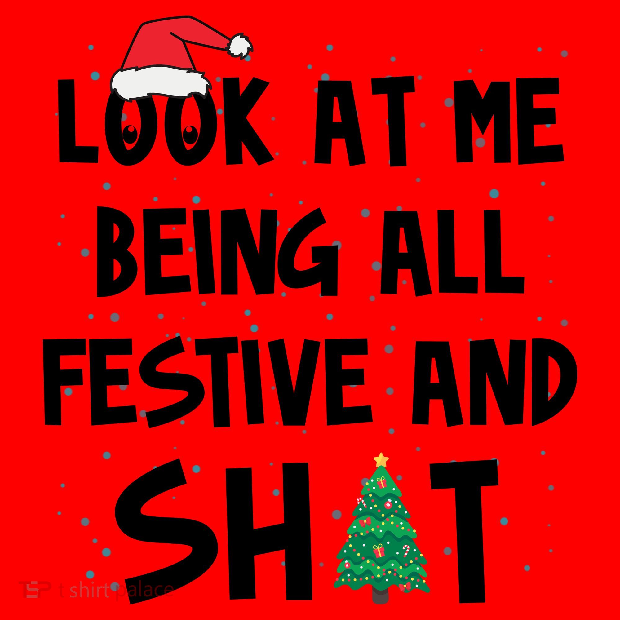 Look At Me Being All Festive And Shit Funny Christmas Santa Hat