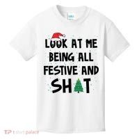 Look At Me Being All Festive And Shit Funny Christmas Kids T-Shirt thumb 0