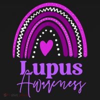 Lupus Awareness Month Purple Rainbow heart for wo T-Shirt thumb 7