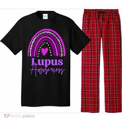 Lupus Awareness Month Purple Rainbow heart for wo Pajama Set