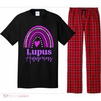 Lupus Awareness Month Purple Rainbow heart for wo Pajama Set thumb 0
