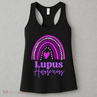 Lupus Awareness Month Purple Rainbow heart for wo Women's Tank Top thumb 3
