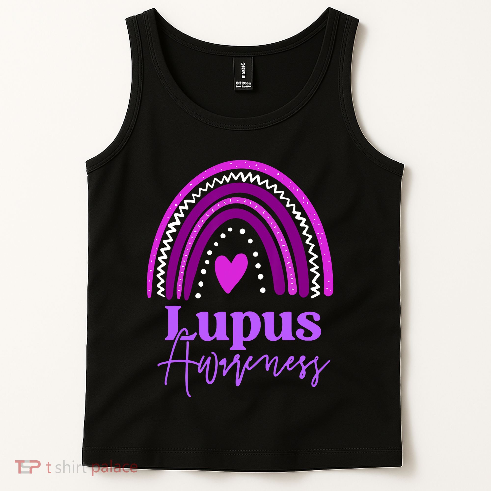 Lupus Awareness Month Purple Rainbow heart for wo Tank Top