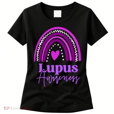 Lupus Awareness Month Purple Rainbow heart for wo Women's T-Shirt