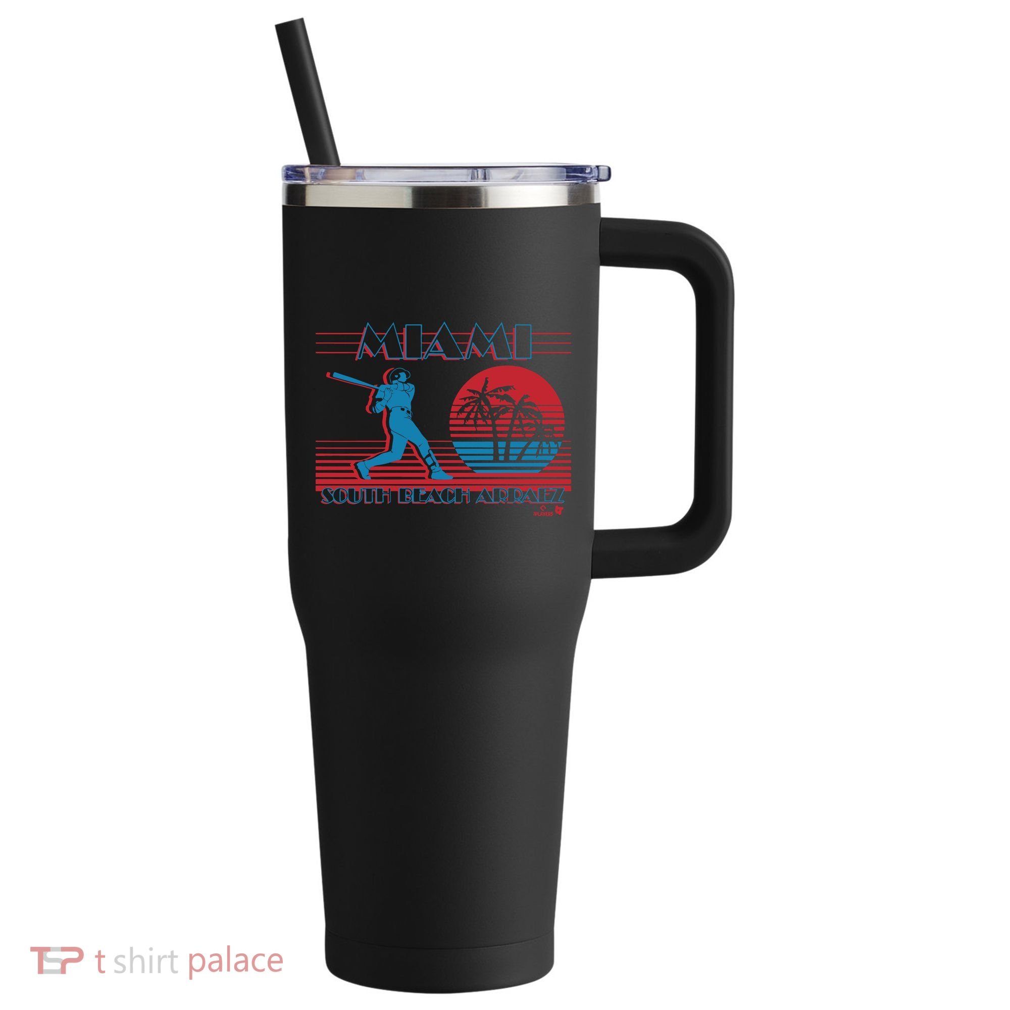 Luis Arraez Miami South Beach Arraez 40oz Vacuum Insulated Stainless Steel Travel Tumbler