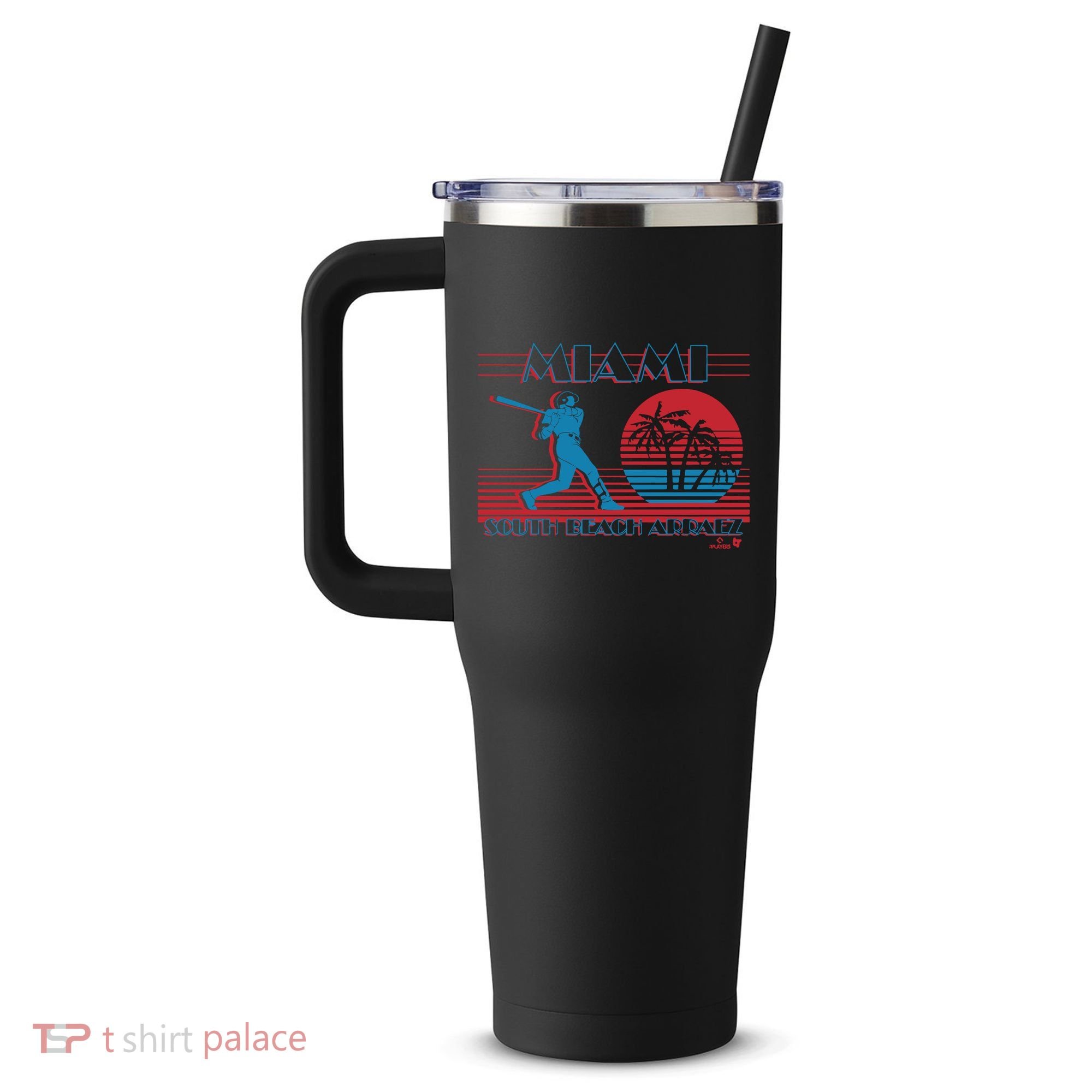 Luis Arraez Miami South Beach Arraez 40oz Vacuum Insulated Stainless Steel Travel Tumbler