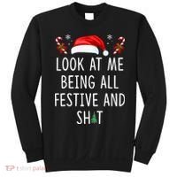 Look At Me Being All Festive And Shit Christmas Tree  Sweatshirt thumb 0