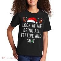Look At Me Being All Festive And Shit Christmas Tree  Kids T-Shirt thumb 2